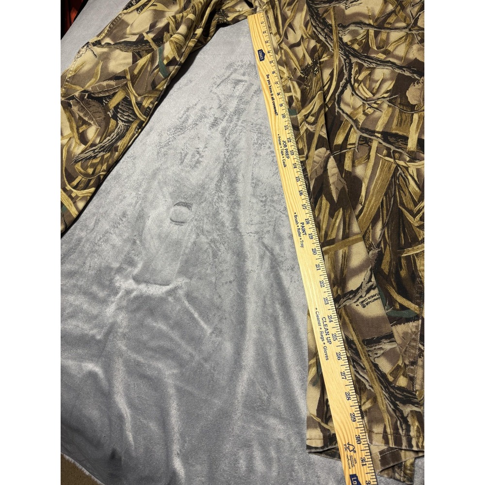 Wrangler Jeans Mens 44x34 Advantage Camo Straight Leg Hunting USA Denim Holes - Picture 12 of 13